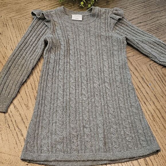 Okie Dokie Gray Knit Sweater Dress 4T - Picture 8 of 8